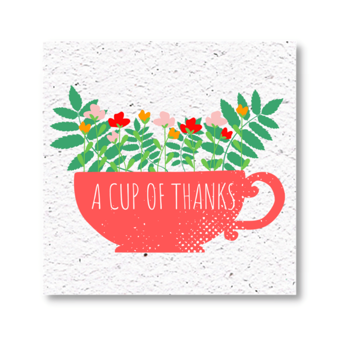 bedankkaart met zaadjes Cup of thanks - Afbeelding 2