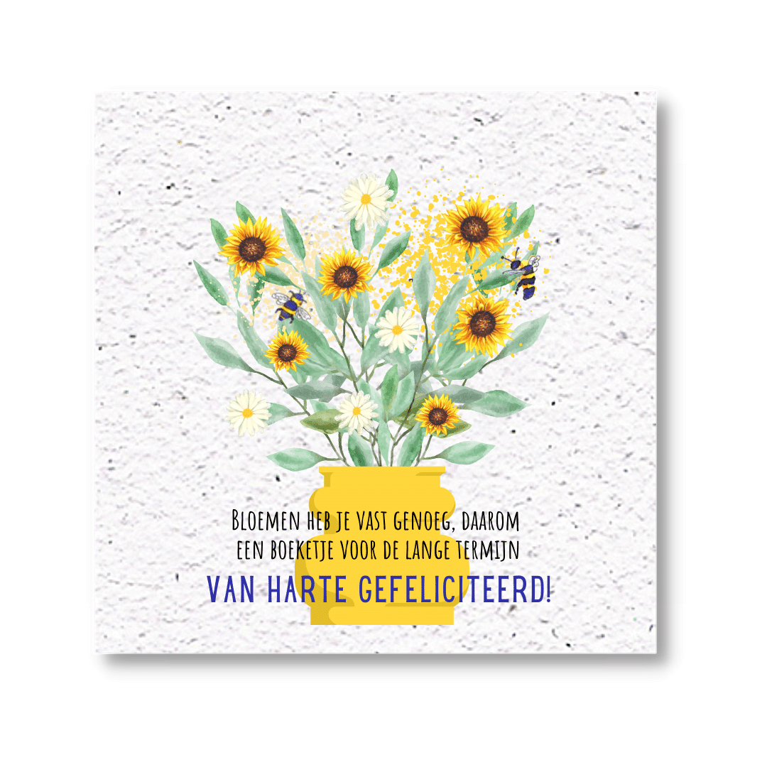 Duurzame wenskaart verjaardag