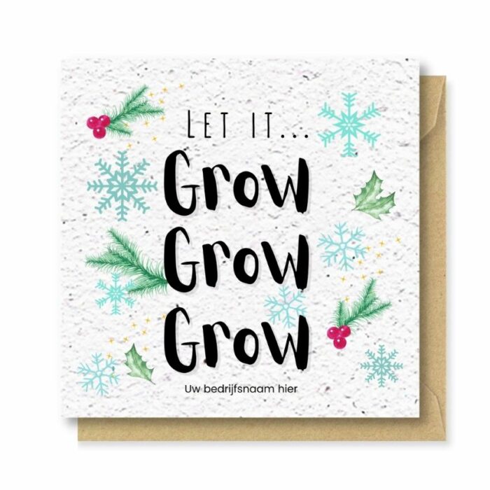 Kerstkaart groeipapier grow
