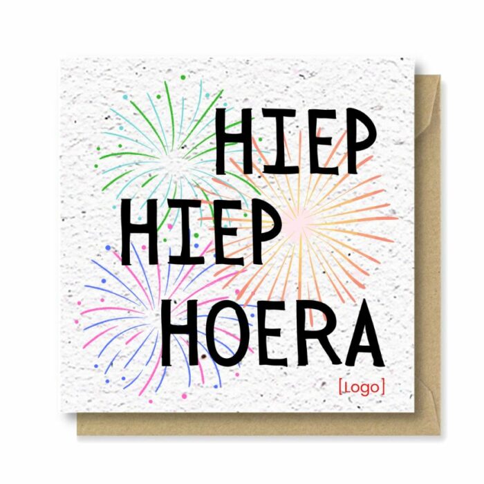 verjaardagskaart medewerkers Hiep hiep hoera