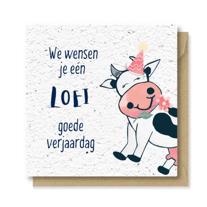 Verjaardagskaart grappig met logo