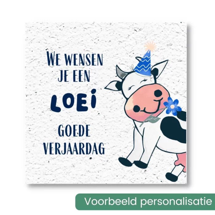 Grappige verjaardagskaart koe - Afbeelding 4