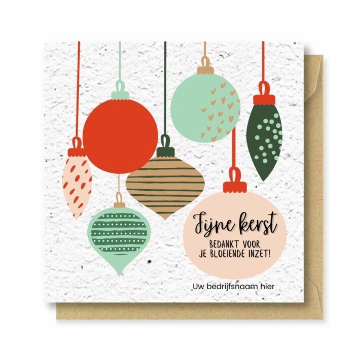 kerstkaart bloemzaad persoonlijk ontwerp
