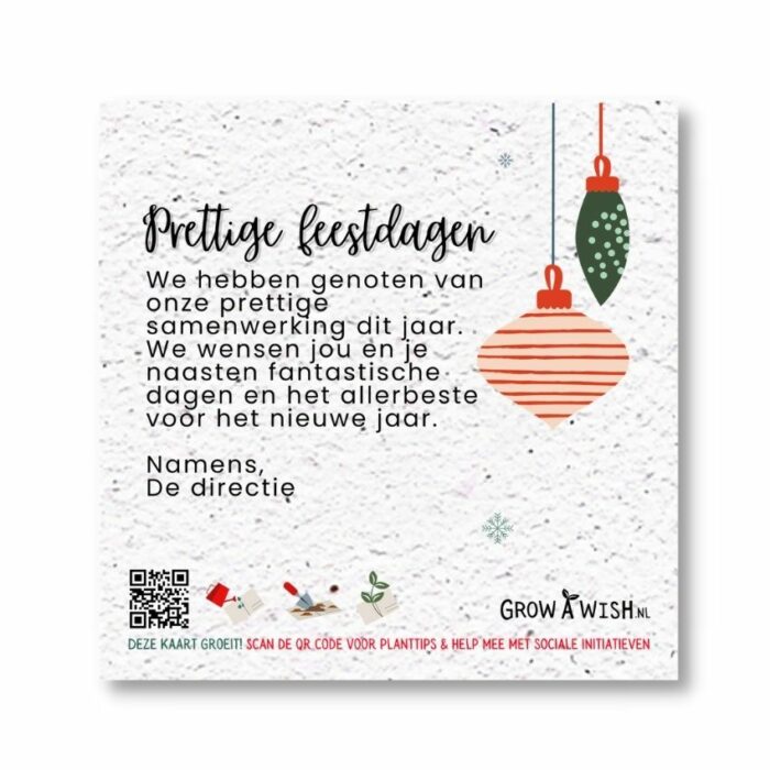 Zakelijke groeikaart kerst ballen - Afbeelding 2