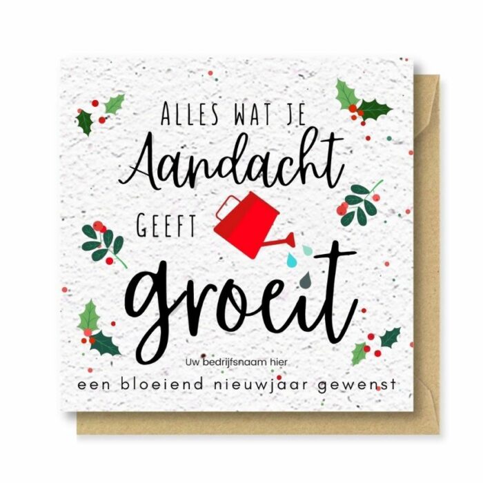 Zakelijke kerstkaart Bloeikaart