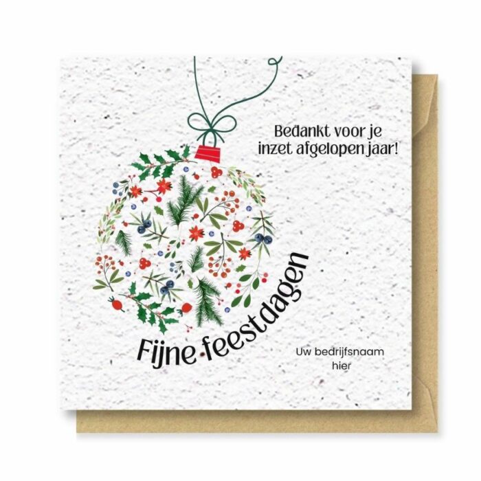 kerstkaart duurzaam met logo