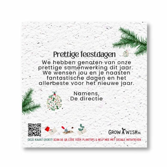 Duurzame kerstkaart met logo kerstbal - Afbeelding 2