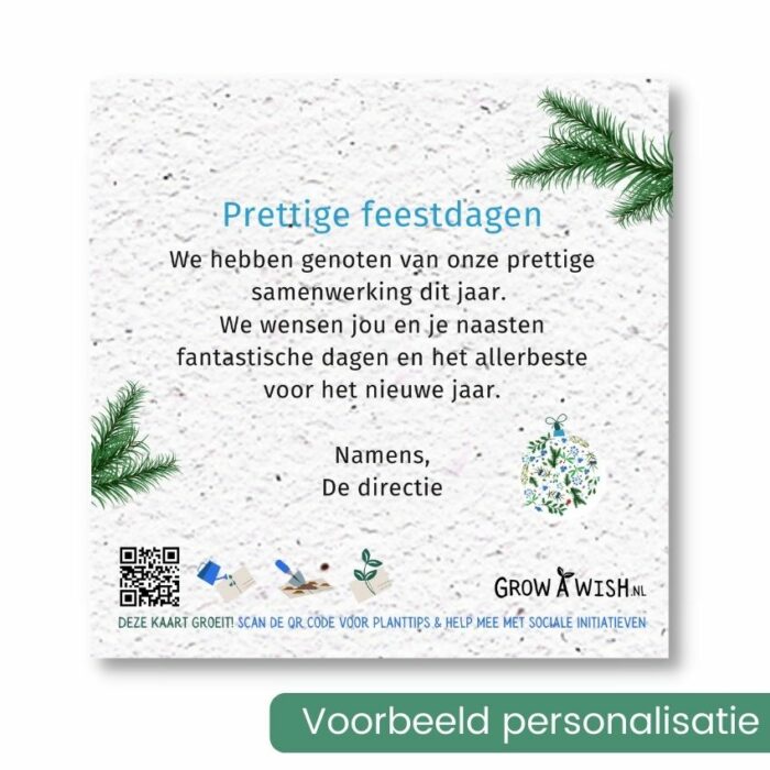 Duurzame kerstkaart met logo kerstbal - Afbeelding 5