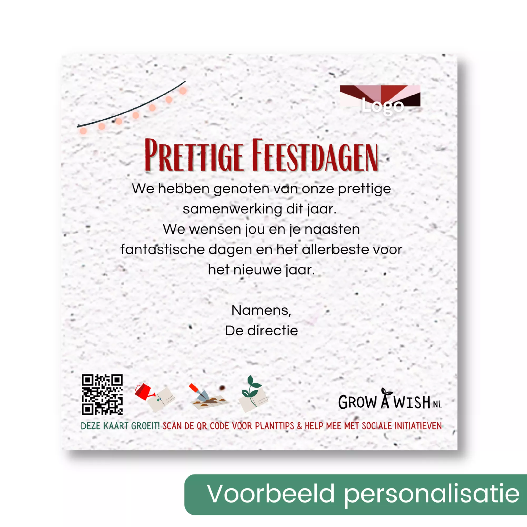Kerstkaart bedrijf van groeipapier - Afbeelding 5