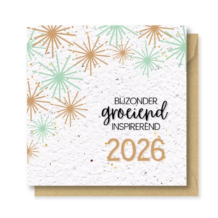 Zakelijke kerstkaart van groeipapier 2025