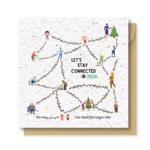 Zakelijke bloeikaart kerst connected